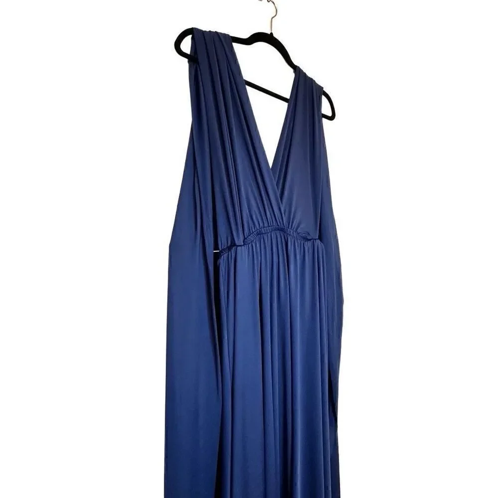 Small Lulus Backless Tricks of the Trade Convertible Navy Blue Maxi Dress